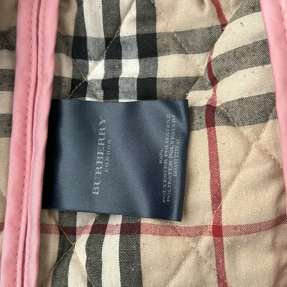 Burberry Size Small Light Pink Classic Jacket